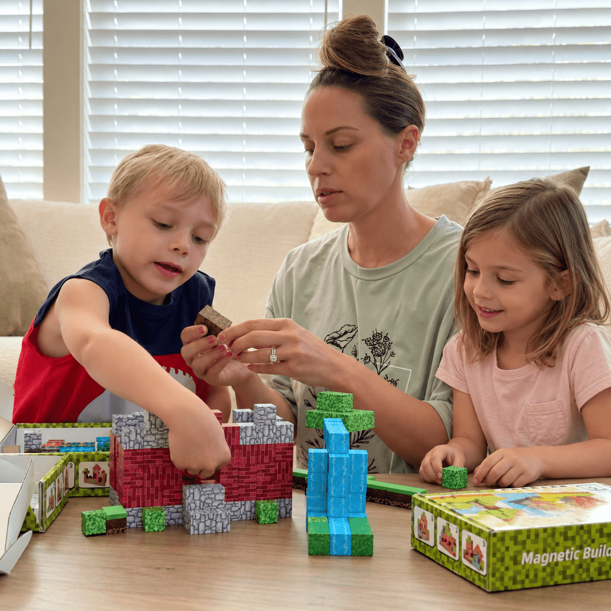 Pixel magnetic blocks